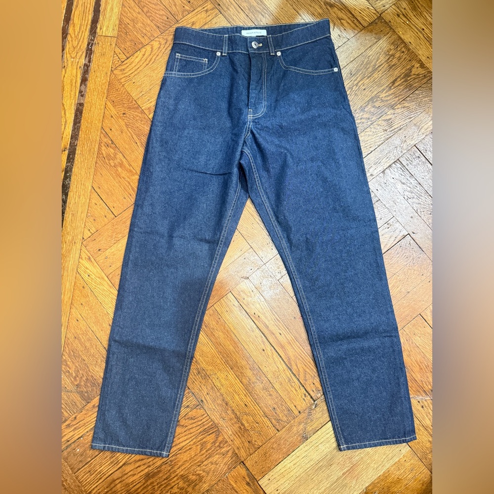 MAISON KITSUNE Dark Blue Tapered Jeans